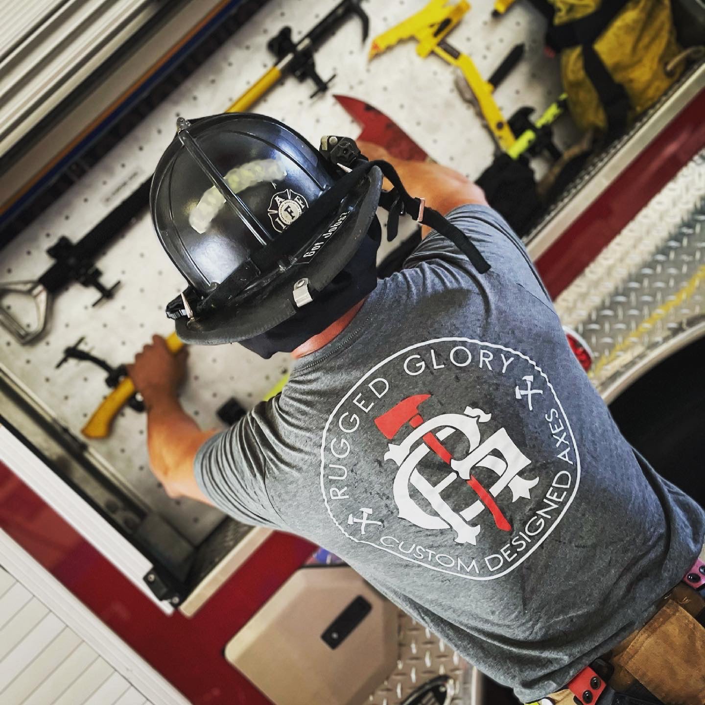 RG Custom Designed Firefighter Axes T-shirt
